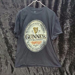 Men's Guinness Extra Stout 1759 Dublin Brewed 2XL XXL Black T Shirt